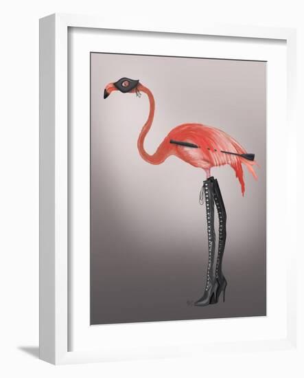 Flamingo with Kinky Boots-Fab Funky-Framed Art Print