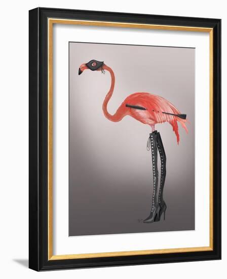 Flamingo with Kinky Boots-Fab Funky-Framed Art Print