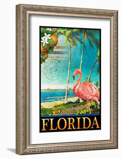 Flamingo-Chris Vest-Framed Art Print