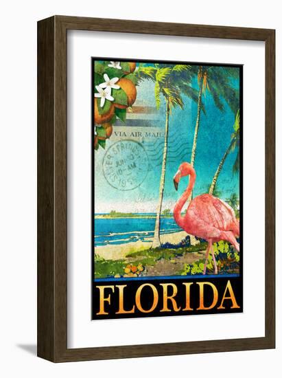 Flamingo-Chris Vest-Framed Art Print