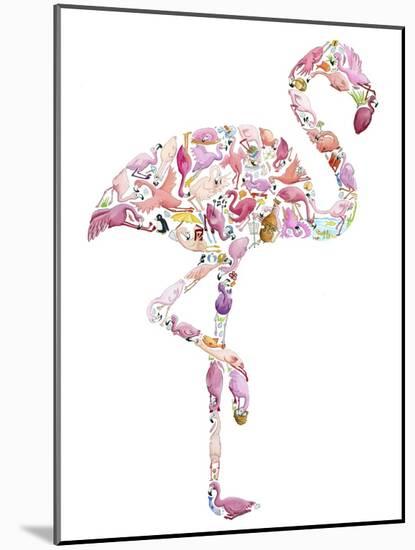 Flamingo-Louise Tate-Mounted Giclee Print