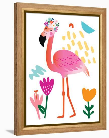 Flamingo-Jennifer McCully-Framed Stretched Canvas