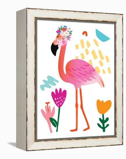 Flamingo-Jennifer McCully-Framed Stretched Canvas