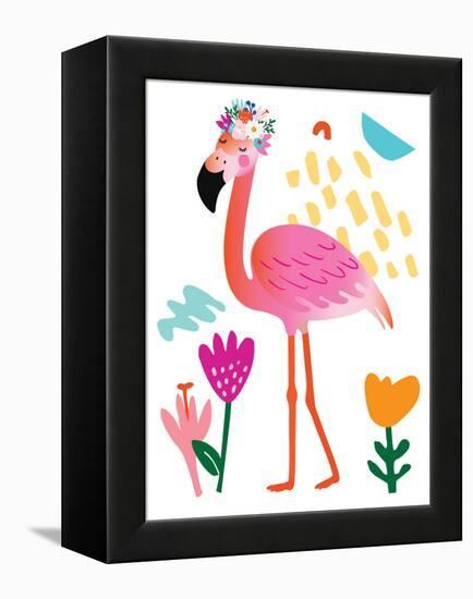 Flamingo-Jennifer McCully-Framed Stretched Canvas