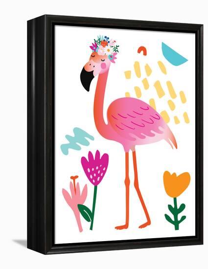 Flamingo-Jennifer McCully-Framed Stretched Canvas