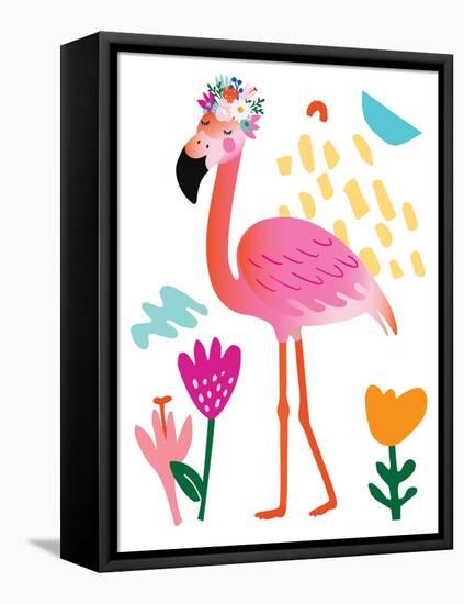 Flamingo-Jennifer McCully-Framed Stretched Canvas