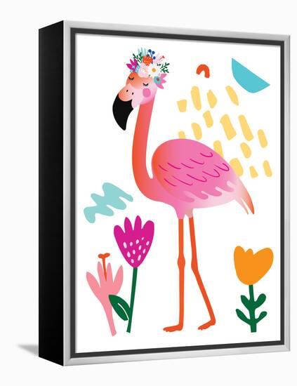 Flamingo-Jennifer McCully-Framed Stretched Canvas