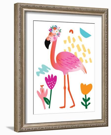 Flamingo-Jennifer McCully-Framed Art Print