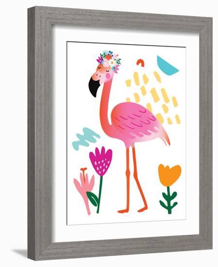 Flamingo-Jennifer McCully-Framed Art Print