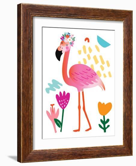 Flamingo-Jennifer McCully-Framed Art Print