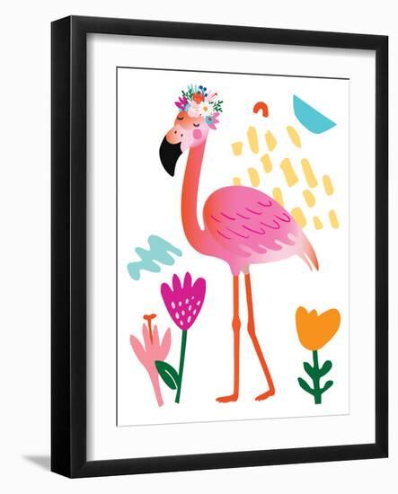 Flamingo-Jennifer McCully-Framed Art Print