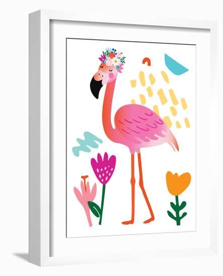 Flamingo-Jennifer McCully-Framed Art Print