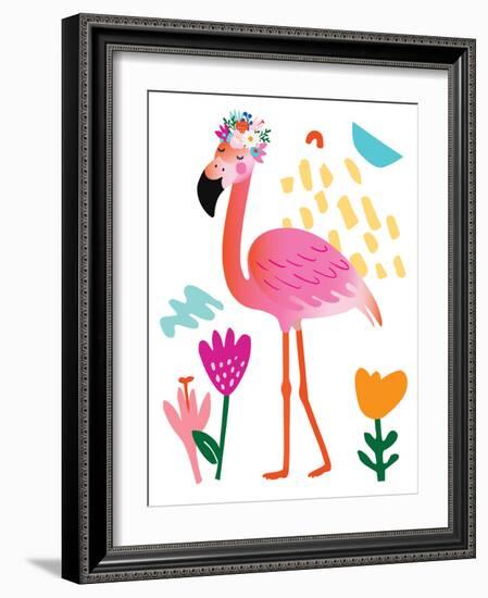 Flamingo-Jennifer McCully-Framed Art Print