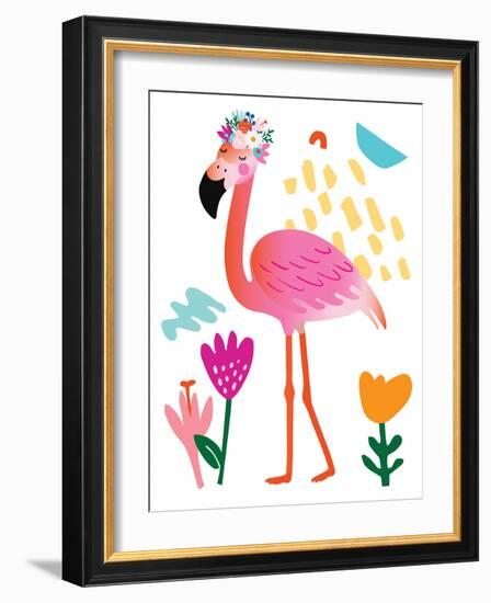 Flamingo-Jennifer McCully-Framed Art Print