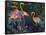 Flamingos in Blue Garden-Fab Funky-Framed Premier Image Canvas