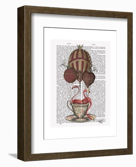 Flamingos in Teacup-Fab Funky-Framed Art Print