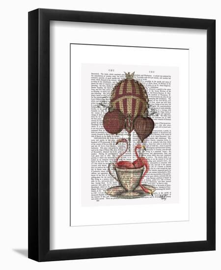 Flamingos in Teacup-Fab Funky-Framed Art Print