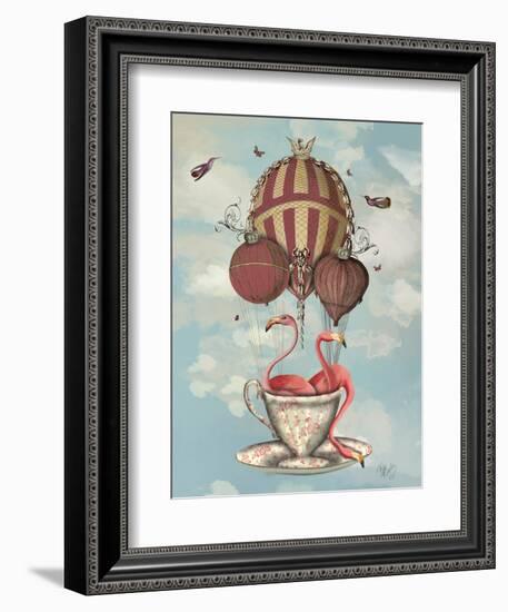 Flamingos in Teacup-Fab Funky-Framed Art Print