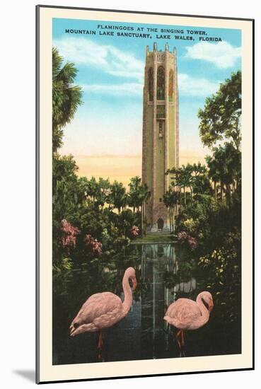 Flamingos, Singing Tower, Lake Wales, Florida-null-Mounted Art Print