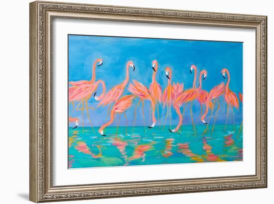 Flamingos-Julie DeRice-Framed Art Print