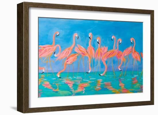 Flamingos-Julie DeRice-Framed Art Print