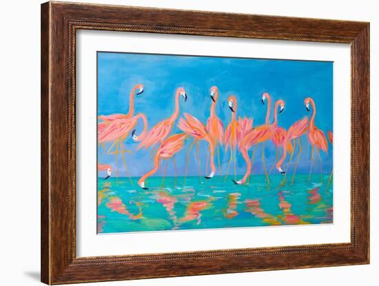 Flamingos-Julie DeRice-Framed Art Print