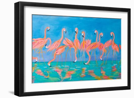 Flamingos-Julie DeRice-Framed Art Print