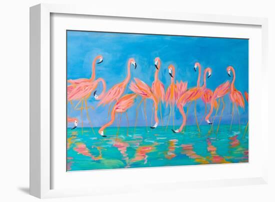 Flamingos-Julie DeRice-Framed Art Print