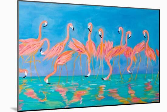 Flamingos-Julie DeRice-Mounted Art Print