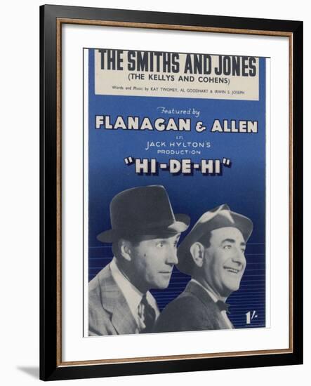 Flanagan and Allen Music Hall Entertainers-null-Framed Photographic Print