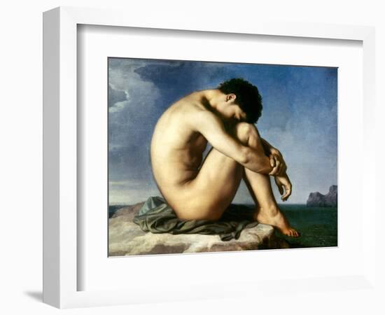 Flandrin: Nude Youth, 1837-Hippolyte Flandrin-Framed Giclee Print