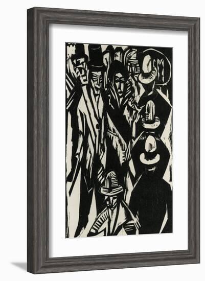 Flaneus in the Street-Ernst Ludwig Kirchner-Framed Art Print