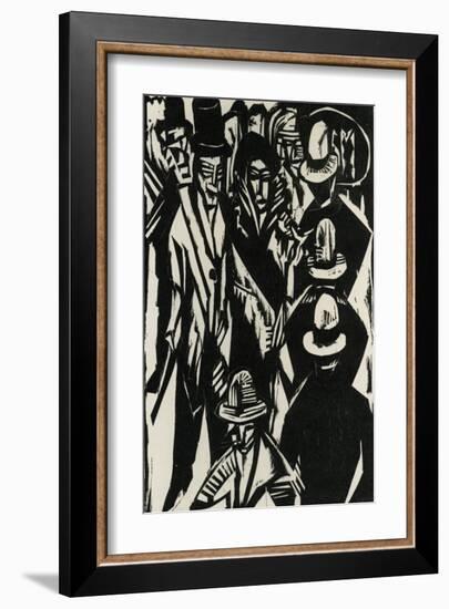 Flaneus in the Street-Ernst Ludwig Kirchner-Framed Art Print