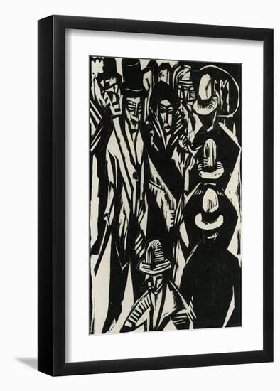 Flaneus in the Street-Ernst Ludwig Kirchner-Framed Art Print