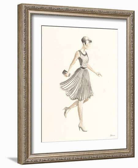 Flapper Fashion - Dotty-Deborah Pearce-Framed Art Print