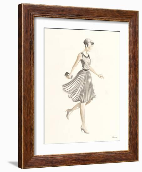 Flapper Fashion - Dotty-Deborah Pearce-Framed Art Print