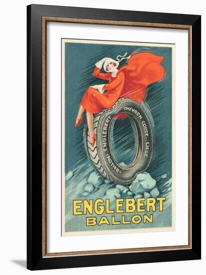 Flapper on Car Tire-null-Framed Art Print