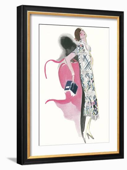 Flapper Overcome by Book-null-Framed Art Print