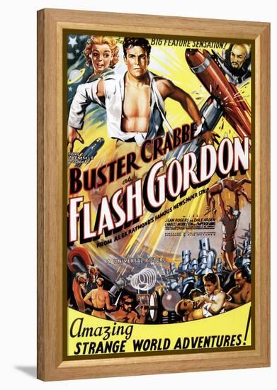 Flash Gordon, Jean Rogers, Larry 'Buster' Crabbe, Charles Middleton, 1936-null-Framed Stretched Canvas