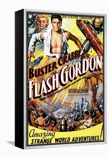 Flash Gordon, Jean Rogers, Larry 'Buster' Crabbe, Charles Middleton, 1936-null-Framed Stretched Canvas