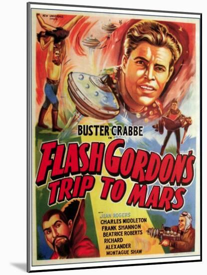 Flash Gordon's Trip to Mars, Buster Crabbe, Charles Middleton, 1938-null-Mounted Art Print