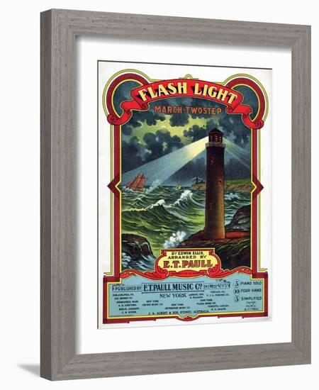 "Flash Light" from the Sheet Music Collection at National Museum of American History-null-Framed Art Print