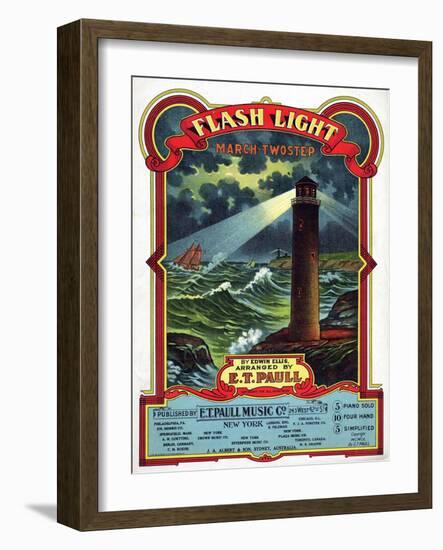 "Flash Light" from the Sheet Music Collection at National Museum of American History-null-Framed Art Print