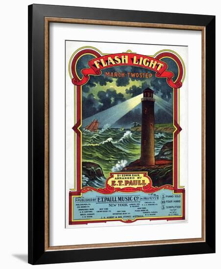 "Flash Light" from the Sheet Music Collection at National Museum of American History-null-Framed Art Print