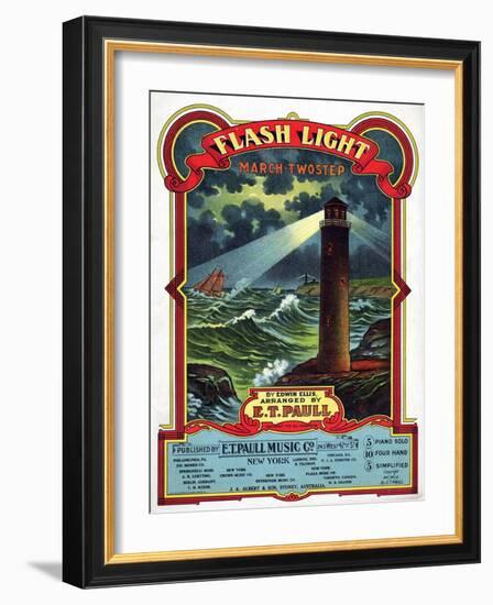 "Flash Light" from the Sheet Music Collection at National Museum of American History-null-Framed Art Print