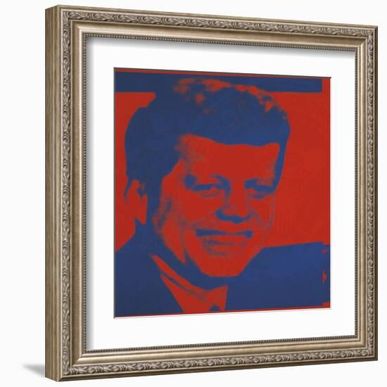 Flash-November 22, 1963, 1968 (red & blue)-Andy Warhol-Framed Art Print