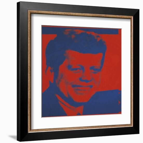 Flash-November 22, 1963, 1968 (red & blue)-Andy Warhol-Framed Art Print