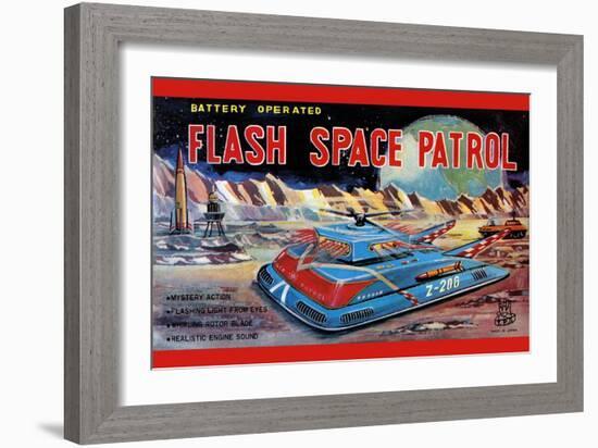 Flash Space Patrol-null-Framed Art Print