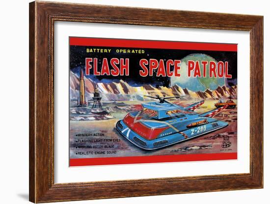 Flash Space Patrol-null-Framed Art Print