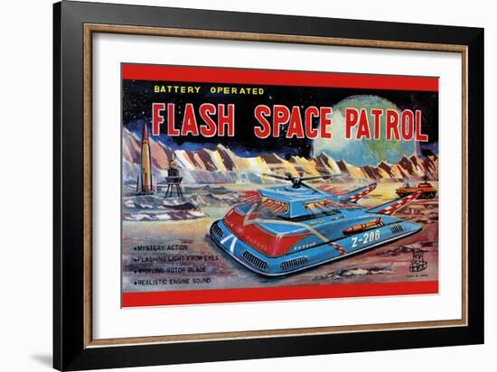 Flash Space Patrol-null-Framed Art Print